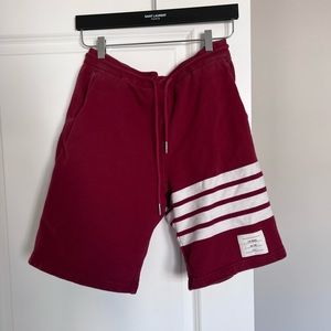 Authentic Thom Browne Red Cotton Shorts